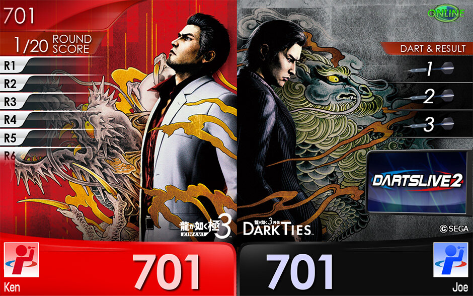 本日スタート！ ダーツライブ×『龍が如く 極3 / 龍が如く3外伝 Dark